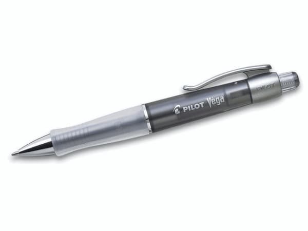 Kuglepen Pilot Vega transparent sort