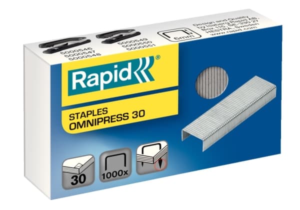 Staples rapid omnipress 30, förpackning med 1 000 st.