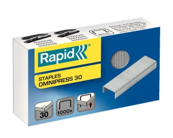 Staples rapid omnipress 30, förpackning med 1 000 st.