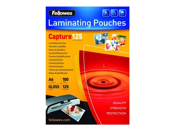 Fellowes Laminating Pouches Capture 125 micron - 111 x 154 mm lamineringsfickor