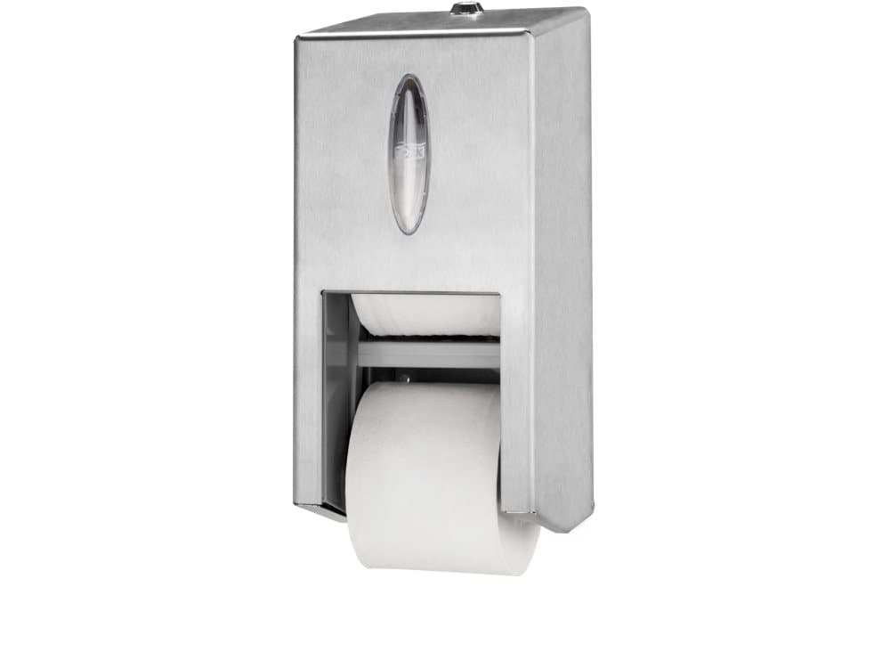 Dispenser Tork MidSize Twin T7 t/toiletpapir rustfri 2rl/disp