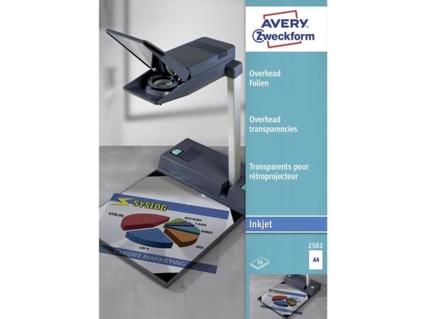 Avery - A4 (210 x 297 mm) 50 stk transparent folie