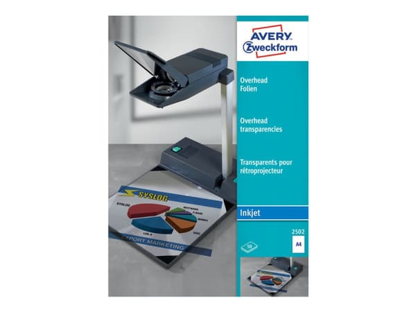 Avery - A4 (210 x 297 mm) 50 stk transparent folie