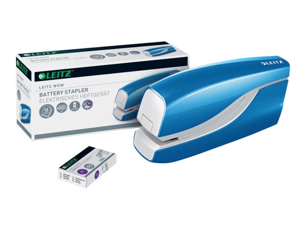 Leitz WOW NeXXt - Elektrisk häftapparat - 10 ark / 1 mm - No.10 - metallic-blå