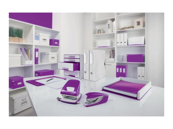 Leitz WOW 5502 - Häftapparat - 30 ark / 3 mm - 24/6, 26/6 - plast, metall - lila metallic