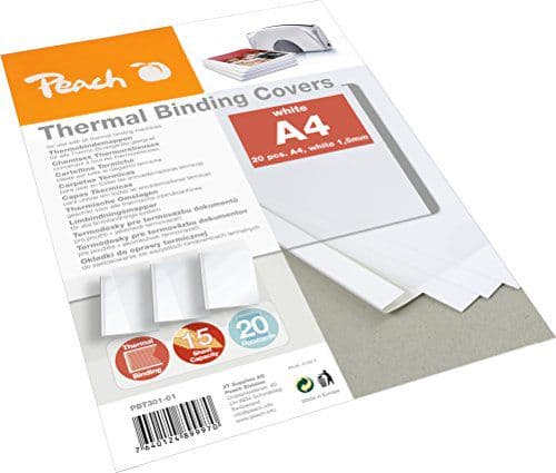 Peach PBT301-01 - A4 (210 x 297 mm) - 15 ark - vit - termiskt bindningsskydd