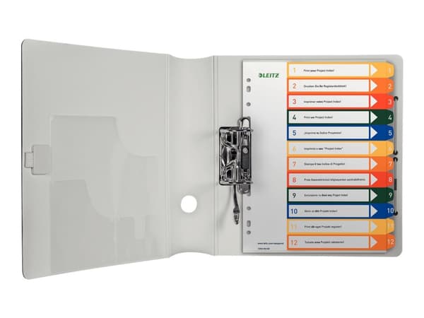 Leitz 12940000, Numeroitu välilehtihakemisto, Polypropeeni (PP), Monivärinen, Muotokuva, A4, 0.3 mm