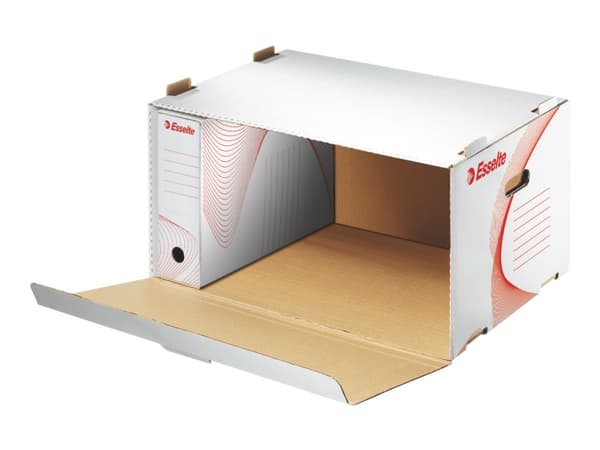 Opbevaringskasse Esselte hvid/rød 560x275x370mm (stk.)