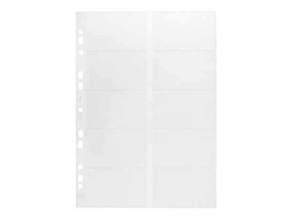 DURABLE VISIFIX - Visittkortside - for 54 x 90 mm - kapasitet: 20 kort - gjennomsiktig (en pakke 10) - for P/N: 2384-11, 2388-07, 2388-21, 2388-58, 2