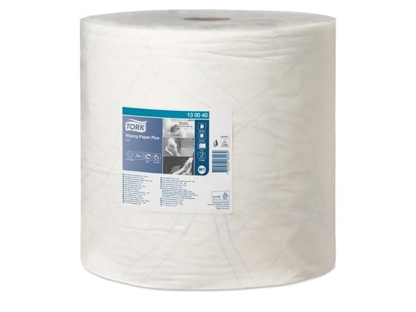 Aftørringspapir Tork Plus W1 420 2-lags hvid 510m