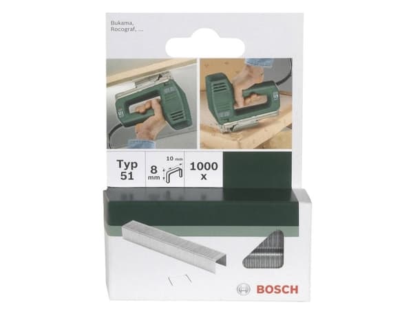 Bosch KLAMMER TYPE52 12,3X1,25X8MM 1000 STK GL
