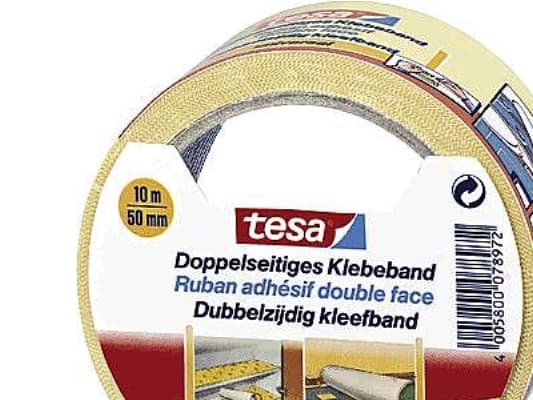 Tesa - Dobbelsidig tape - 50 mm x 10 m - gul