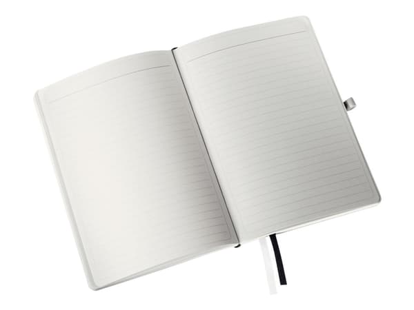 Leitz Style A5 - Notisbok - eskebundet - 80 ark - elfenbenspapir - linjert - satengsvart omslag - plast