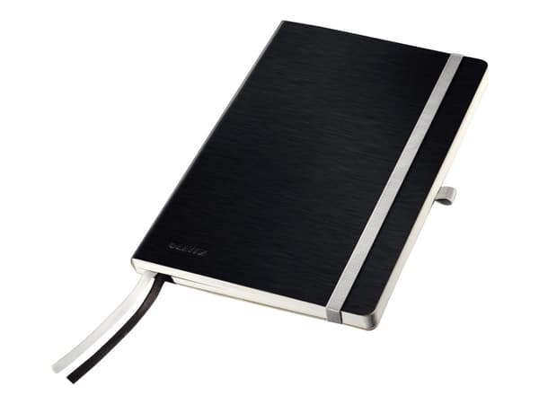 Leitz Style A5 - Notisbok - eskebundet - 80 ark - elfenbenspapir - linjert - satengsvart omslag - plast