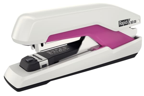 Rapid Supreme Omnipress Fullstrip SO30 - Stiftemaskin - 30 ark - metall, ABS-plast - mørk rosa