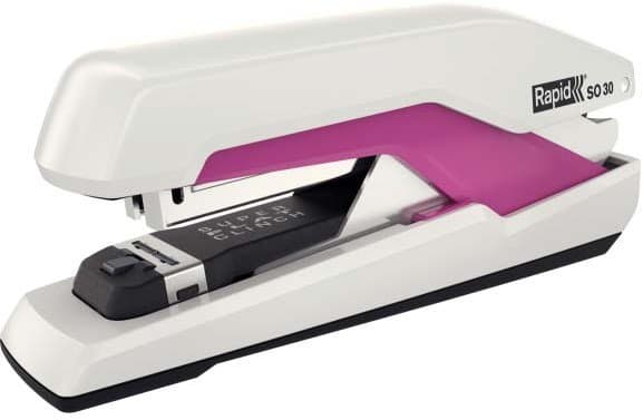 Rapid Supreme Omnipress Fullstrip SO30 - Stiftemaskin - 30 ark - metall, ABS-plast - mørk rosa