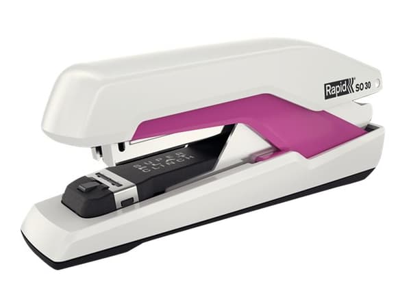 Rapid Supreme Omnipress Fullstrip SO30 - Stiftemaskin - 30 ark - metall, ABS-plast - mørk rosa