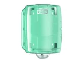 Dispenser Aftørringsrulle Tork W2 Vægophæng op til 30 cm Hvid/Turkis,1 Stk/krt