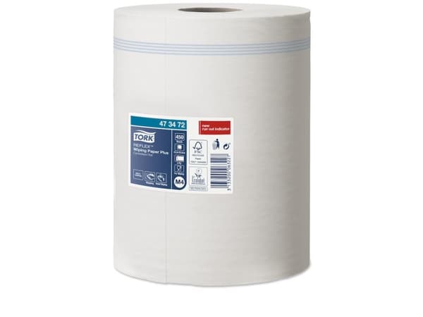 Aftørringspapir Allround Tork Reflex™ M4 Plus centerfeed, 2-lags, hvid - (6 ruller pr. karton)