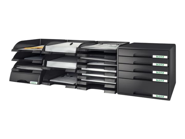 Leitz Plus Standard - Brevbakke - for A4 - svart