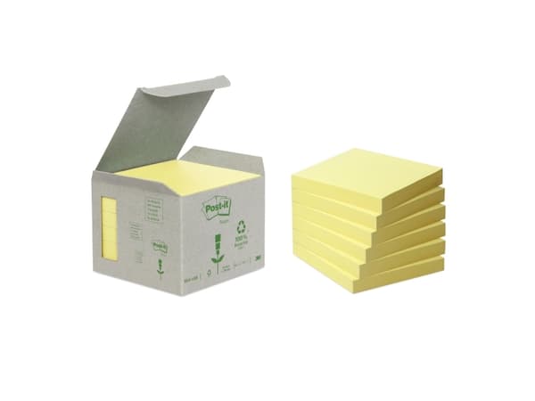 3M 6541B, Torg, Gul, papper, 76 mm, 76 mm, 100 ark