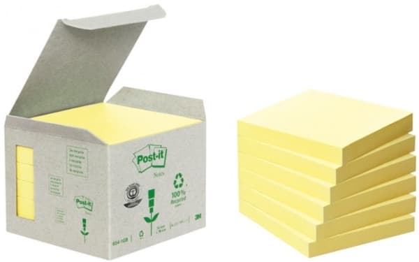 3M 6541B, Torg, Gul, papper, 76 mm, 76 mm, 100 ark