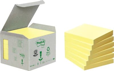 3M 6541B, Torg, Gul, papper, 76 mm, 76 mm, 100 ark