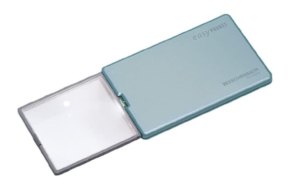 Eschenbach 152122 Håndlup med LED-belysning Forstørrelsesfaktor: 4 x Linsestørrelse: (L x B) 86 mm x 54 mm Blå