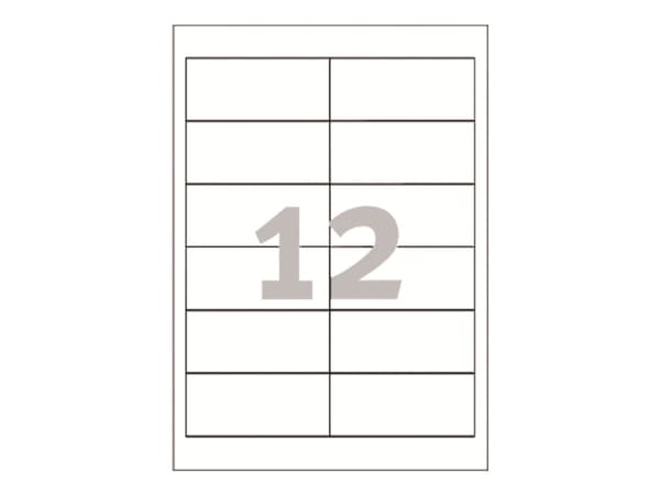 Avery - Hvit - 97 x 42.3 mm 1200 etikett(er) (100 ark x 12) flerbruks merkelapper