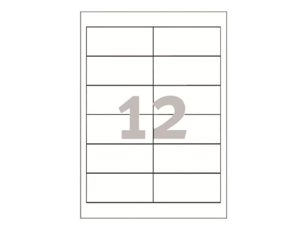 Avery - Hvit - 97 x 42.3 mm 1200 etikett(er) (100 ark x 12) flerbruks merkelapper