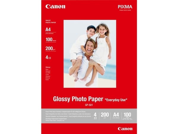 Canon GP-501 - Blank - A4 (210 x 297 mm) - 200 g/m² - 100 ark fotopapper - för PIXMA iP90, MG2555, mini260, MP180, MP490, MP510, MP550, MP560, MP960,