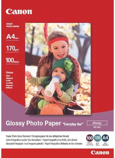 Canon GP-501 - Blank - A4 (210 x 297 mm) - 200 g/m² - 100 ark fotopapir - for PIXMA iP90, MG2555, mini260, MP180, MP490, MP510, MP550, MP560, MP960,