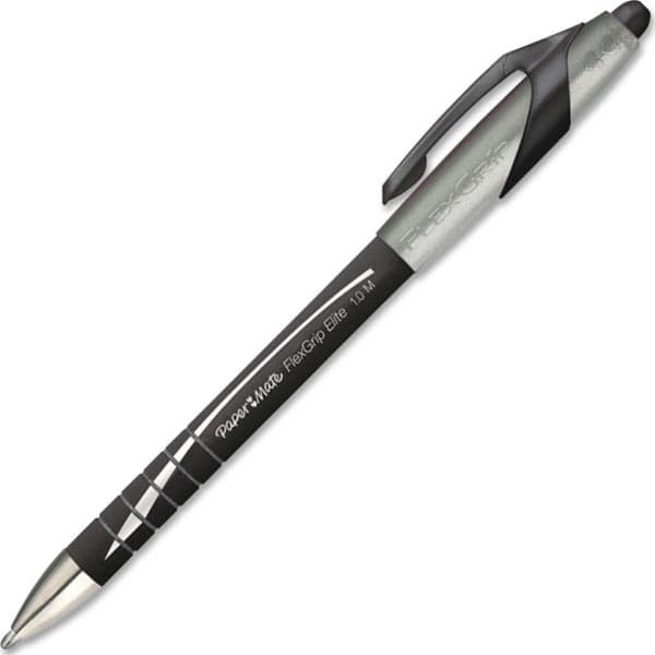 Papermate Flexgrip Elite, Black, 12, Svart, 12 styck