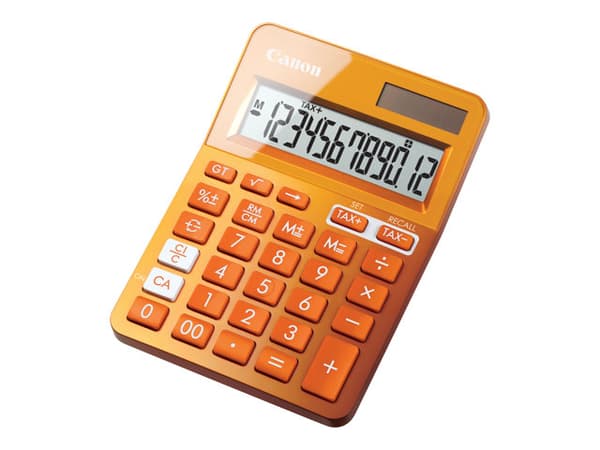 Canon LS-123K - Skrivbordskalkylator - 12 siffror - solcellspanel, batteri - orange metallic Orange