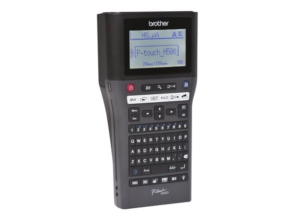Brother P-Touch PT-H500 - Etikettmaker - S/H - termotransfer - Rull (2,4 cm) - 180 dpi - inntil 20 mm/sek - USB 2.0 - kutter - 7-linjers utskrift Sort
