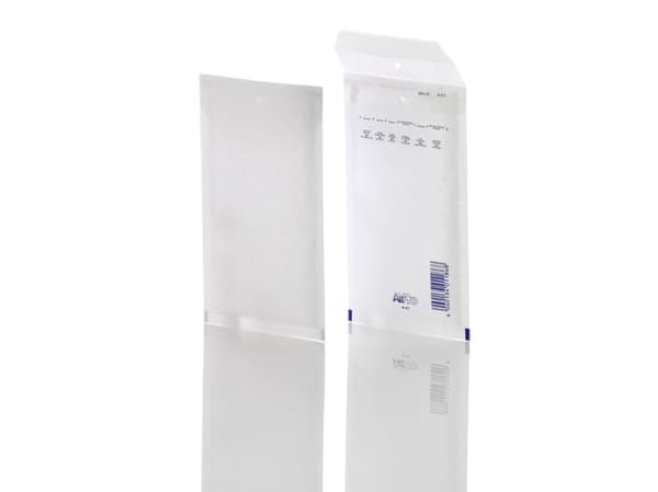AirPro - Postpose - størrelse W2 - 115 x 215 mm - åpen ende - selvklebende - bobleplast - vannbestandig - hvit - pakke av 200