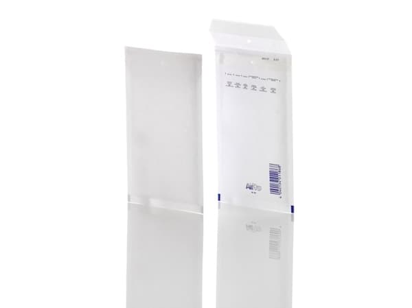 AirPro - Postpose - størrelse W2 - 115 x 215 mm - åpen ende - selvklebende - bobleplast - vannbestandig - hvit - pakke av 200
