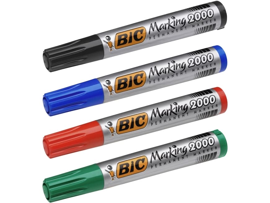 Permanent marker BIC 2000, æske a 4 stk.