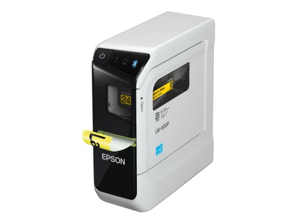 Epson LabelWorks LW-600P - Etikettskrivare - svartvit - termisk överföring - Rulle (2,4 cm) - 180 dpi - upp till 15 mm/sek - USB, Bluetooth - kniv - Svart, Grå