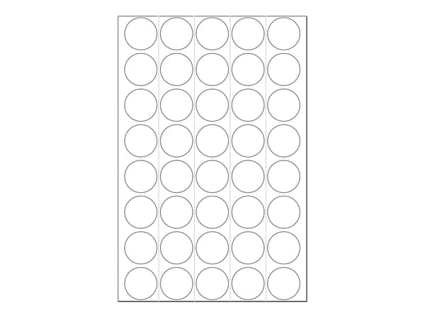 HERMA - Permanent klæbemiddel - hvit - 19 mm rund 1280 etikett(r) (32 ark x 40) etiketter