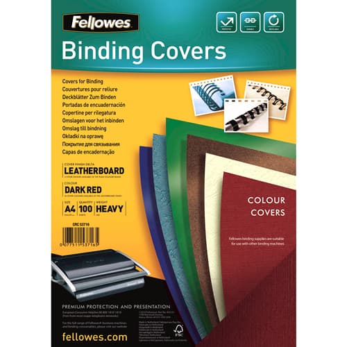 Fellowes 5371603, A4, Papir, Rød, 210 mm, 298 mm, 1 mm