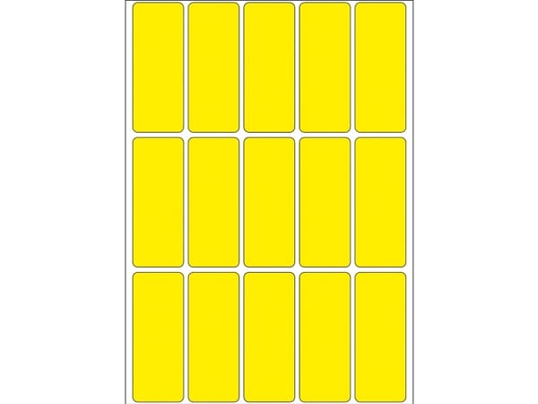HERMA - Permanent klæbemiddel - gul - 20 x 50 mm 480 etikett(r) (32 ark x 15) etiketter