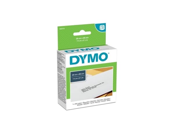 DYMO LabelWriter Standard - Självhäftande - vit - 28 x 89 mm 130 etikett (er) (1 rulle/rullar x 130) adresslappar