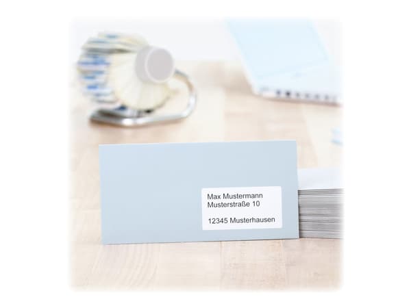 HERMA Premium - Papper - matt - permanent självhäftande - vit - 99.1 x 33.8 mm 1600 etikett (er) (100 ark x 16) laminerade adressetiketter