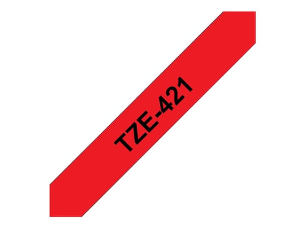 Brother TZe-421 - sort på rød 9mm x 8m