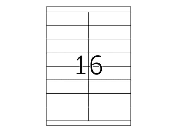 HERMA Premium - Papper - matt - permanent självhäftande - vit - 105 x 33.8 mm 1600 etikett (er) (100 ark x 16) laminerade etiketter