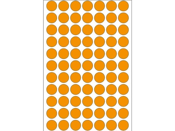 HERMA - Permanent häftning - skinande orange - 13 mm rund 1848 etikett (er) (24 ark x 77) etiketter