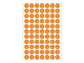 Miniatyrbild 1 av 5: HERMA - Permanent häftning - skinande orange - 13 mm rund 1848 etikett (er) (24 ark x 77) etiketter