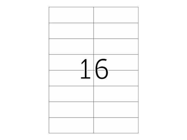 HERMA Premium - Papper - matt - permanent självhäftande - vit - 105 x 37 mm 1600 etikett (er) (100 ark x 16) laminerade etiketter