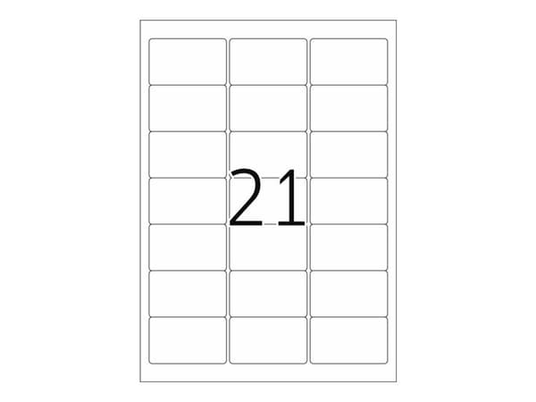 HERMA Premium - Papper - matt - permanent självhäftande - vit - 63.5 x 38.1 mm 2100 etikett (er) (100 ark x 21) laminerade adressetiketter